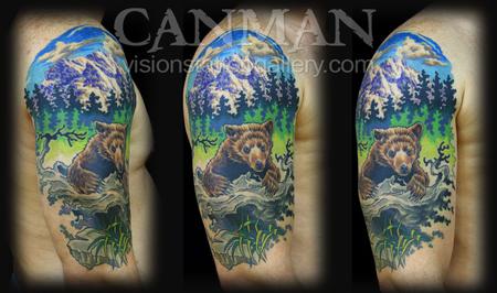 Canman - Bear and mountain scene